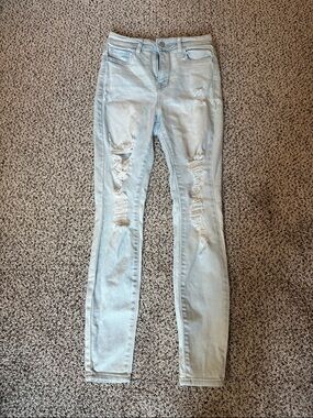 Cello Light Blue Distressed Skinny Jeans